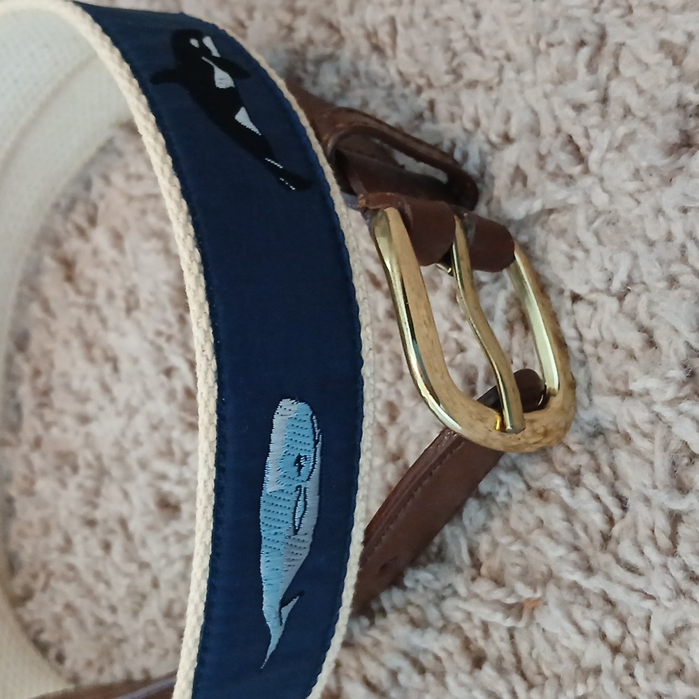 Canterbury nautical theme with whale character Brown and Blue Leather Belt 🐋